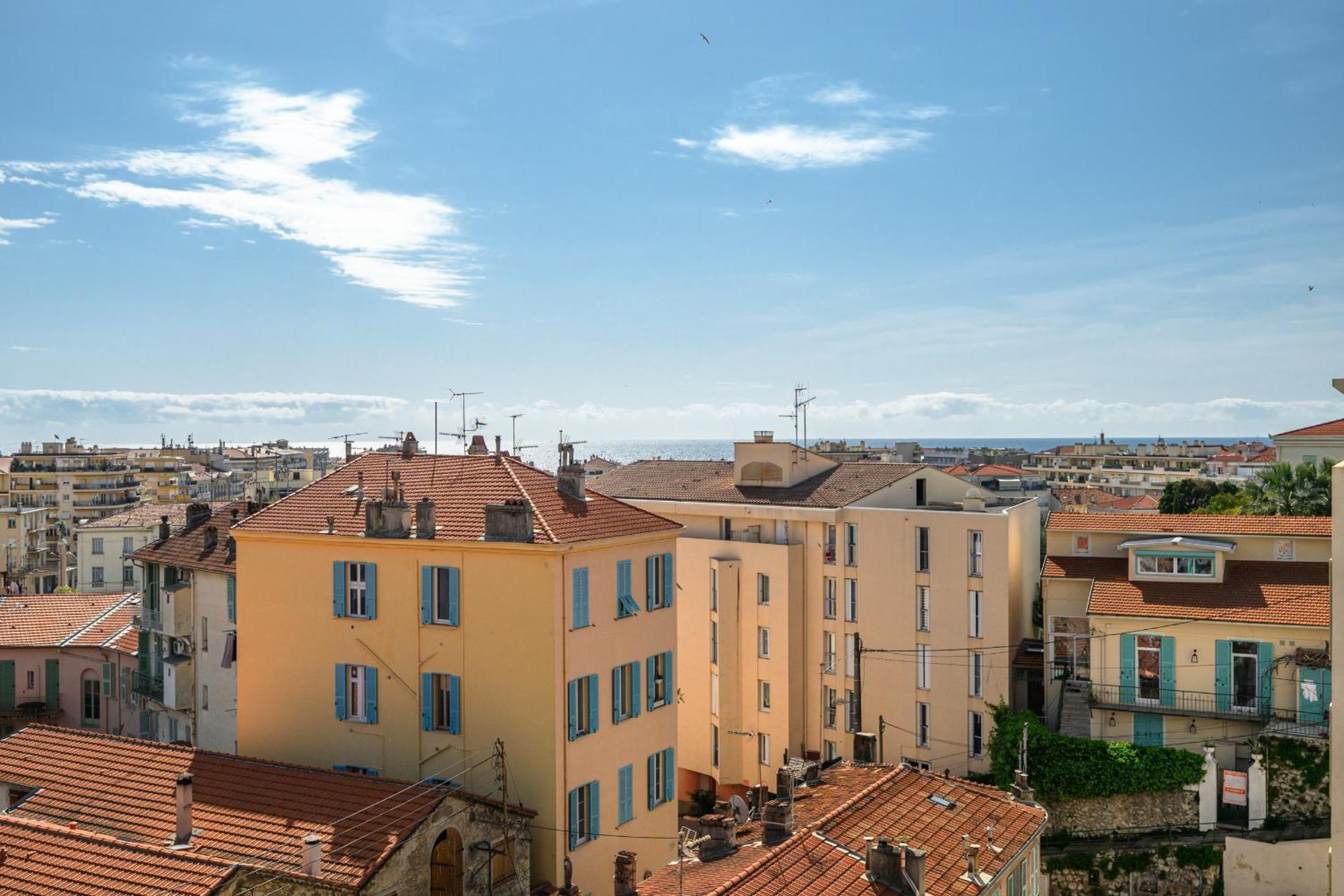 'L'Alicante Proche' Gare, Terrasse, Vue Mer Menton Exterior photo